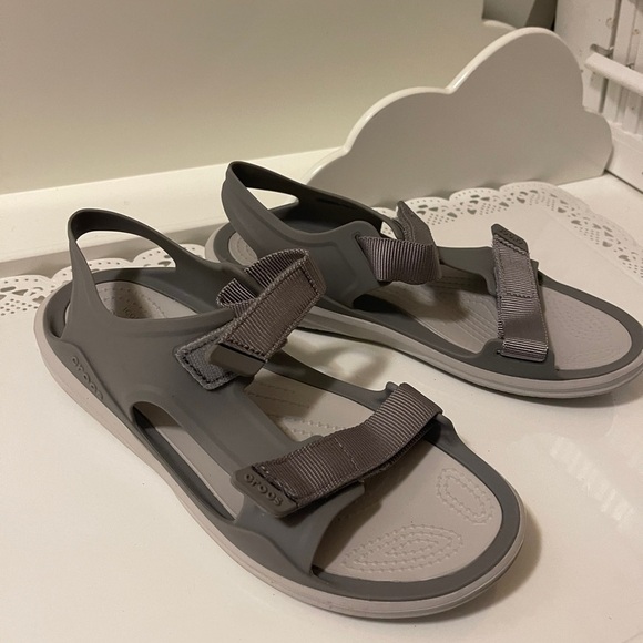 CROCS Swiftwater Expedition Sport Sandals Smoke Gray & Pearl - Picture 1 of 16